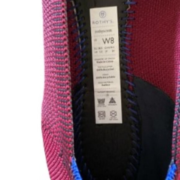 Rothy's Crimson Cap Toe Flats 8 - Picture 7 of 7